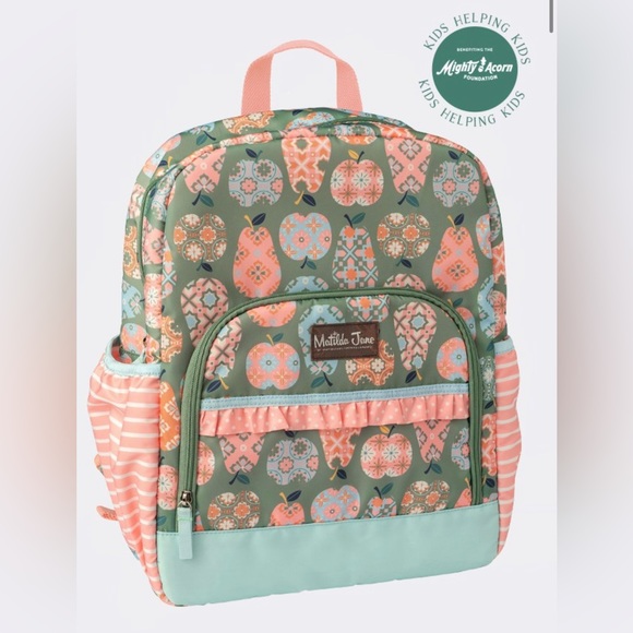 NWT Matilda Jane CeCe Apple Print Backpack - Picture 1 of 5
